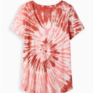 Torrid Orange & Pink Tie Dye Tee Size 3.